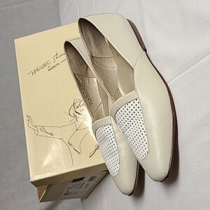 Vintage Mister Shoes by Markon with Nike Air White Leather Mesh Flats Sz 9.5M